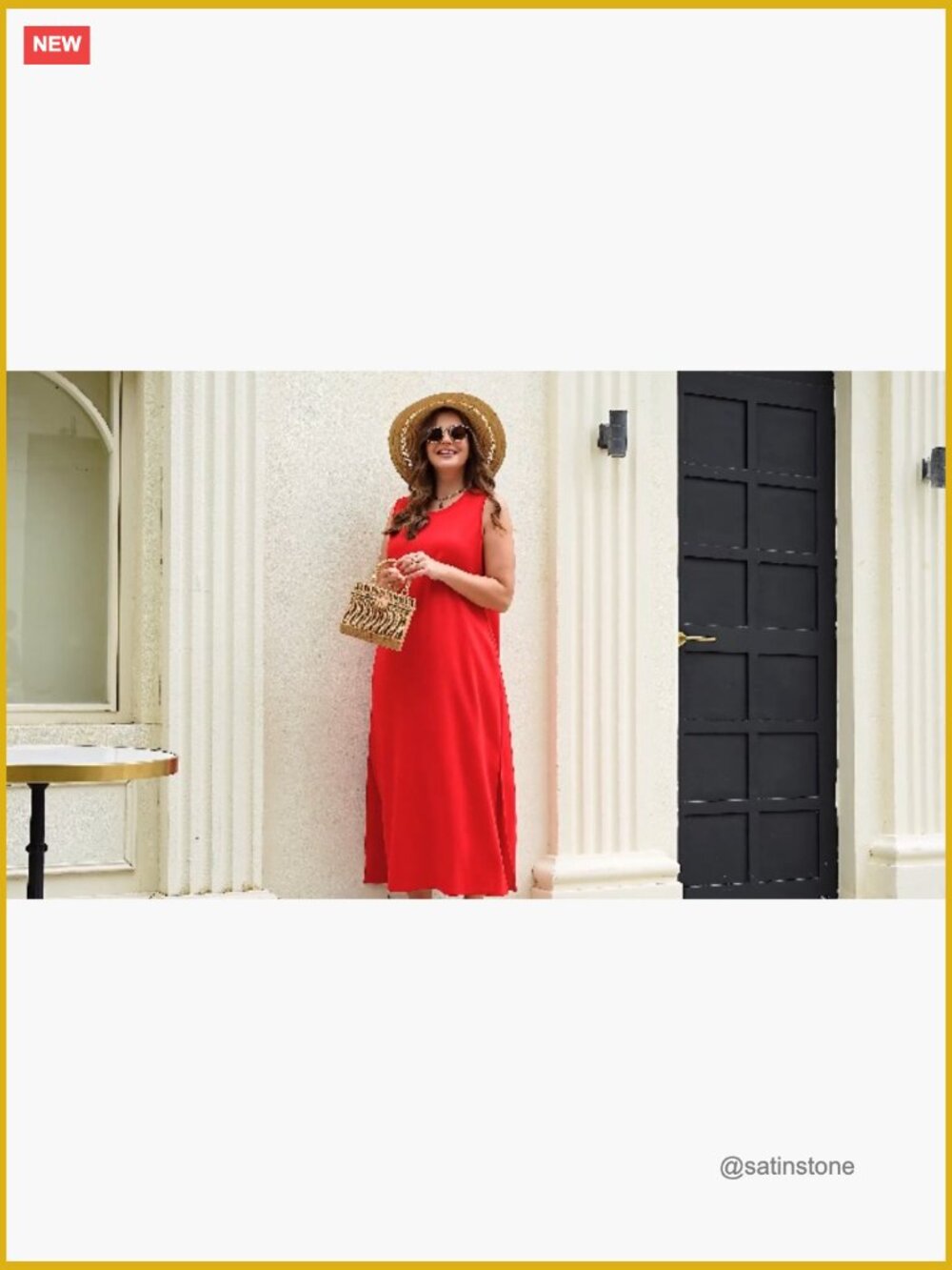 Casual Maxi Side Slit Long Dress with Pockets Sleeveless Crewneck - Picture 7 of 7